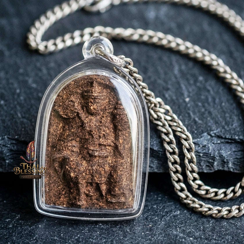 Authentic Thai Wealth Amulet "Phra Sivali Riding Goat BE 2569" - Ancient Sacred Medicine & Herbal Powder with Takrut Scroll Thai Blessing Co By RURUECHA