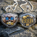 Authentic Thai Wealth-Beckoning Cat Amulet "Maew Riak Sap Sapphire-Blue Eyed Dark Sacred Powder Pendant" Consecrated by Ajarn Sat at Ruen Sat Setthi B.E. 2569 (2026) Thai Blessing Co By RURUECHA