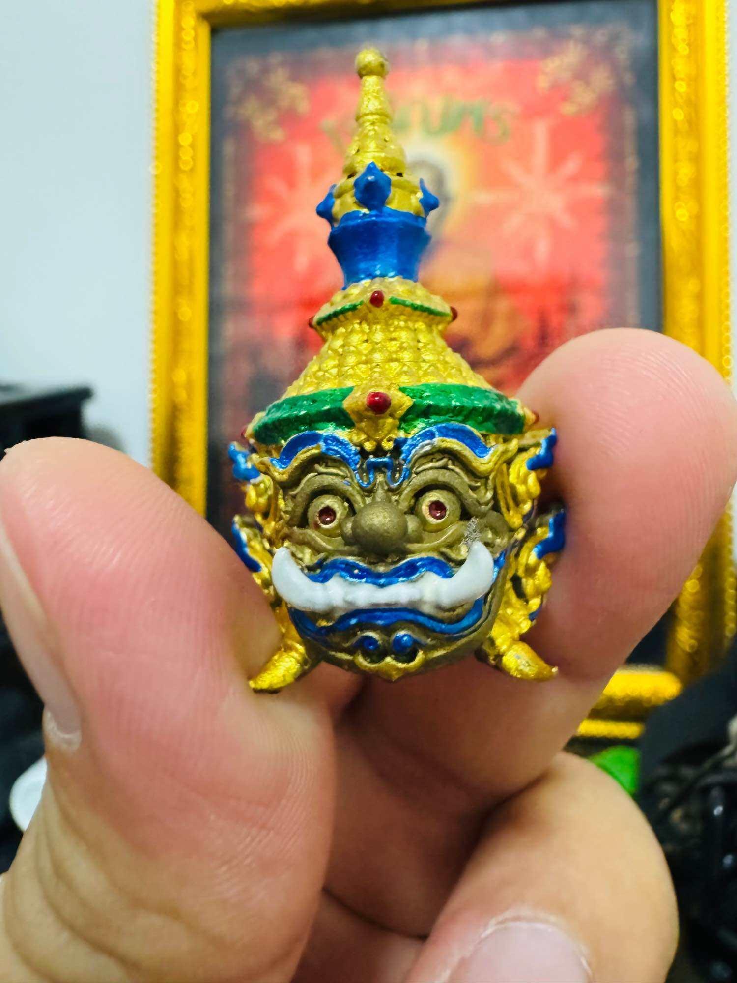 Authentic Thep Kuvennoi Ariyasap Head – Enamel Cast with Clear Serial Estamp from Wat Huay Duan, Nakhon Sawan
