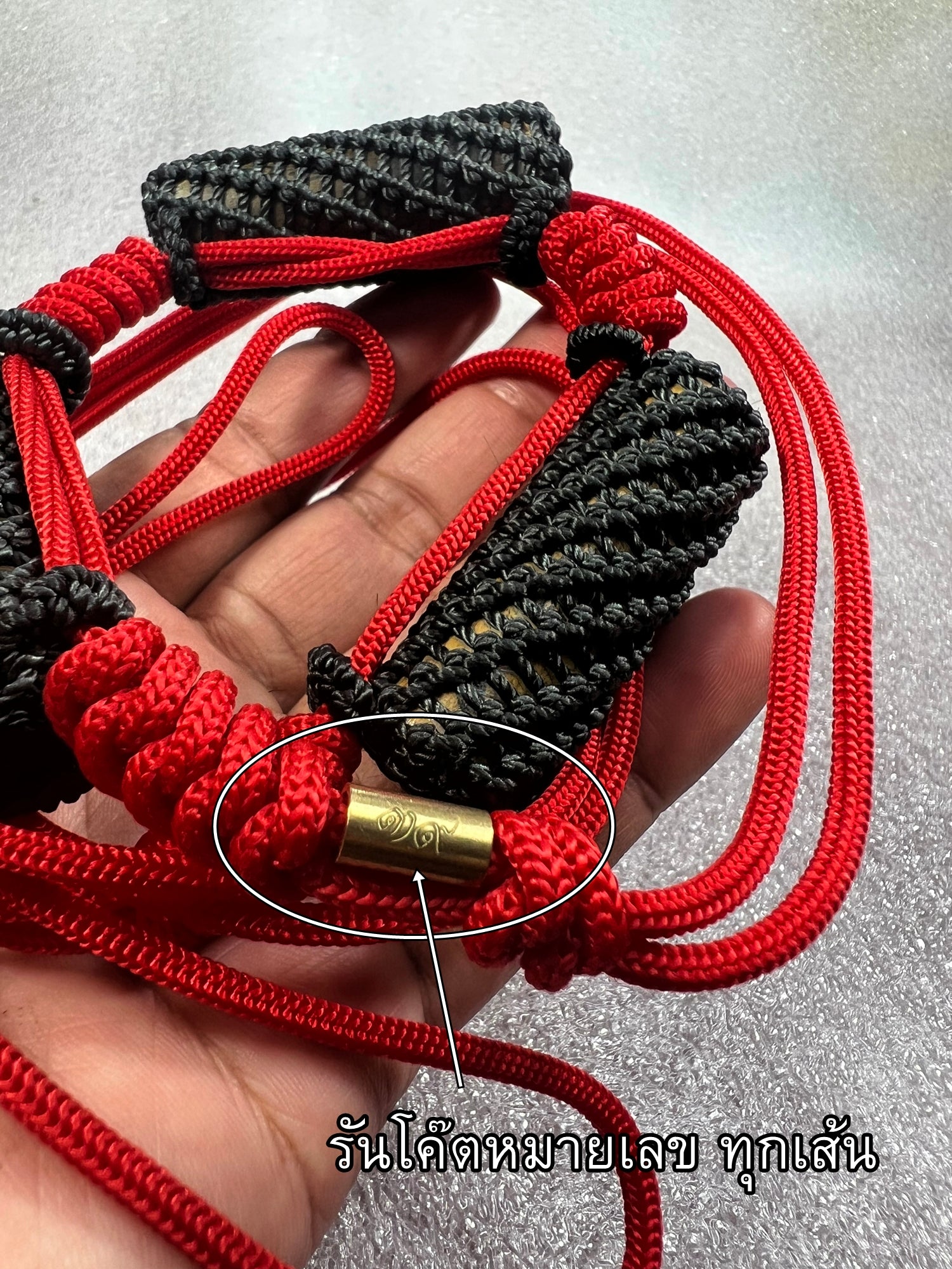 Thai Bamboo Waist Amulet for Spiritual Protection and Good Fortune