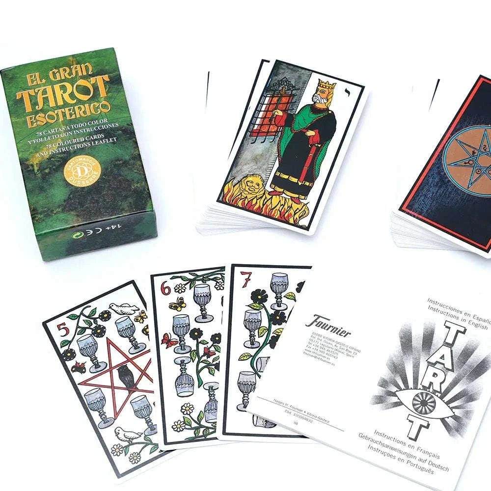 Baraja de Tarot en Español con Instrucciones - Cartas Esotéricas para Lecturas Espirituales y Adivinación