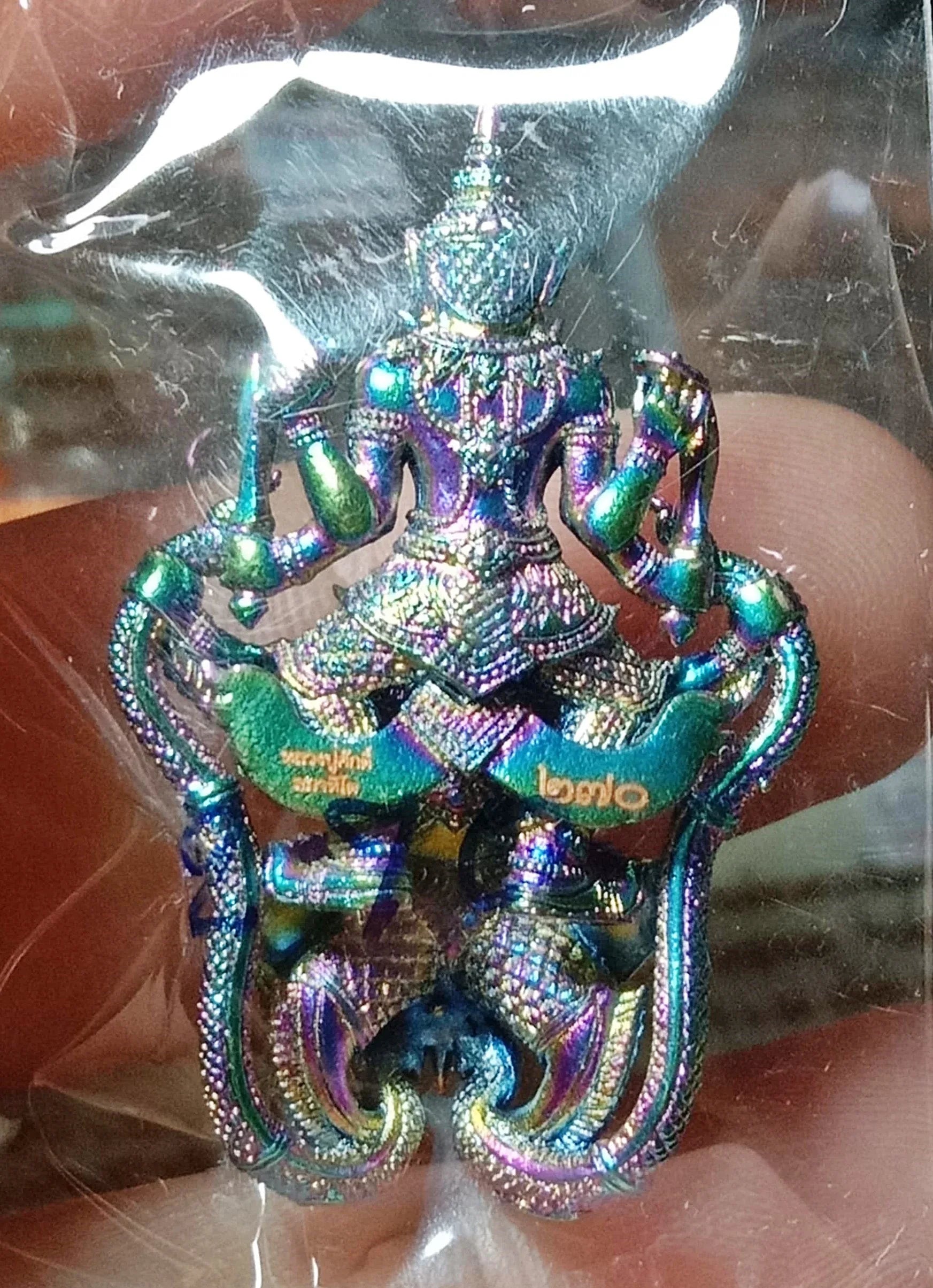 🪙 Narai on Garuda “Titanium Mystic Wings” – First Edition Chanuan Amulet with Beetle‑Wing Effect, Luang Pu Sak, Samahito