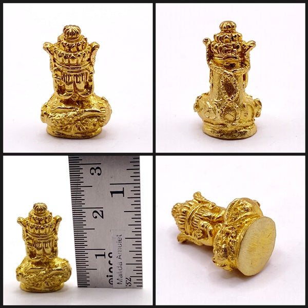 Phra Pidta Amulet - Ancient Gold Bell Amulet, Prosperity Edition by Luang Nui at Wat Kho Hong