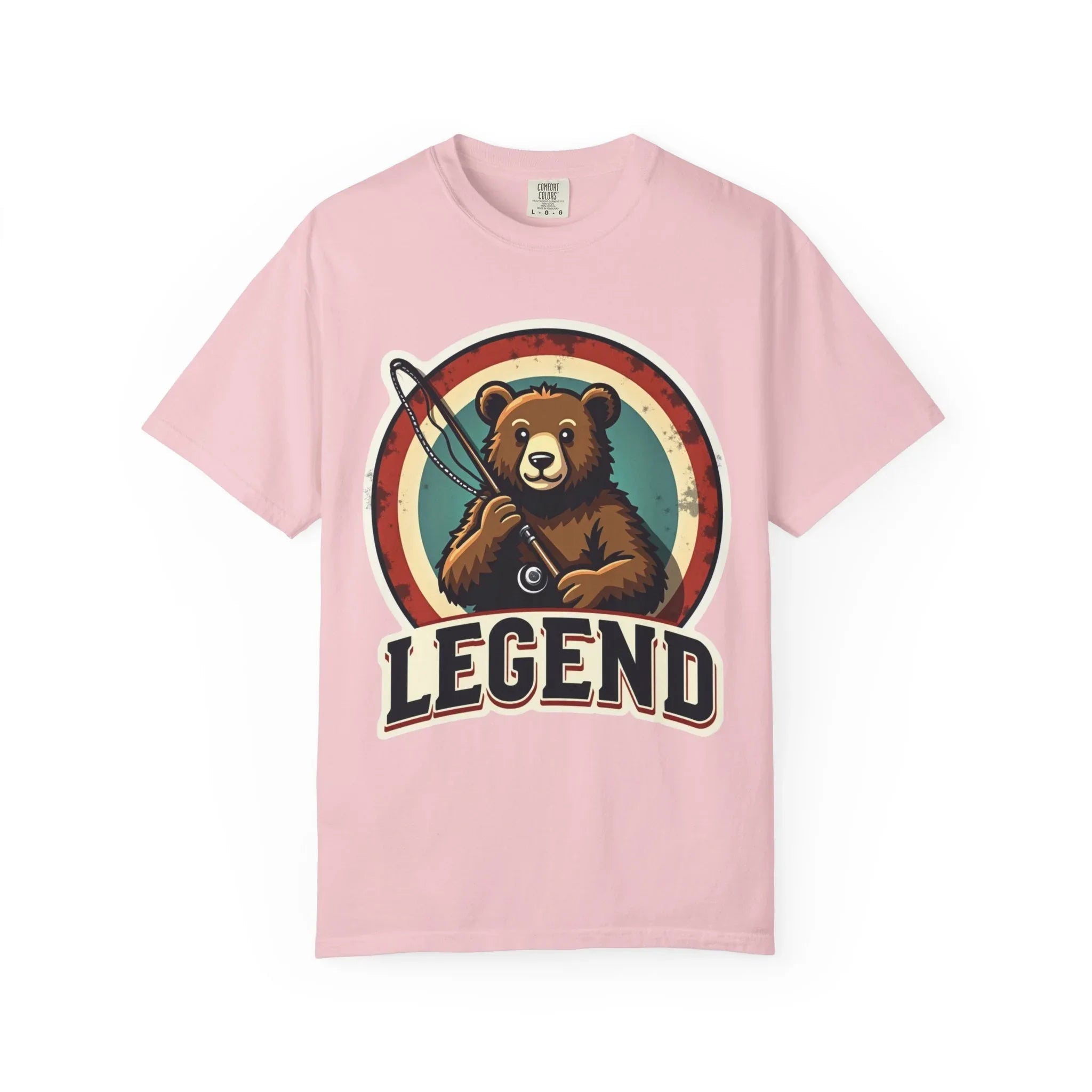 Bear Archer Legend Shirt, Retro Bear Fishing Tee, Vintage Target Graphic T-Shirt, Angler Camping Cabin Outdoors Gift Blossom