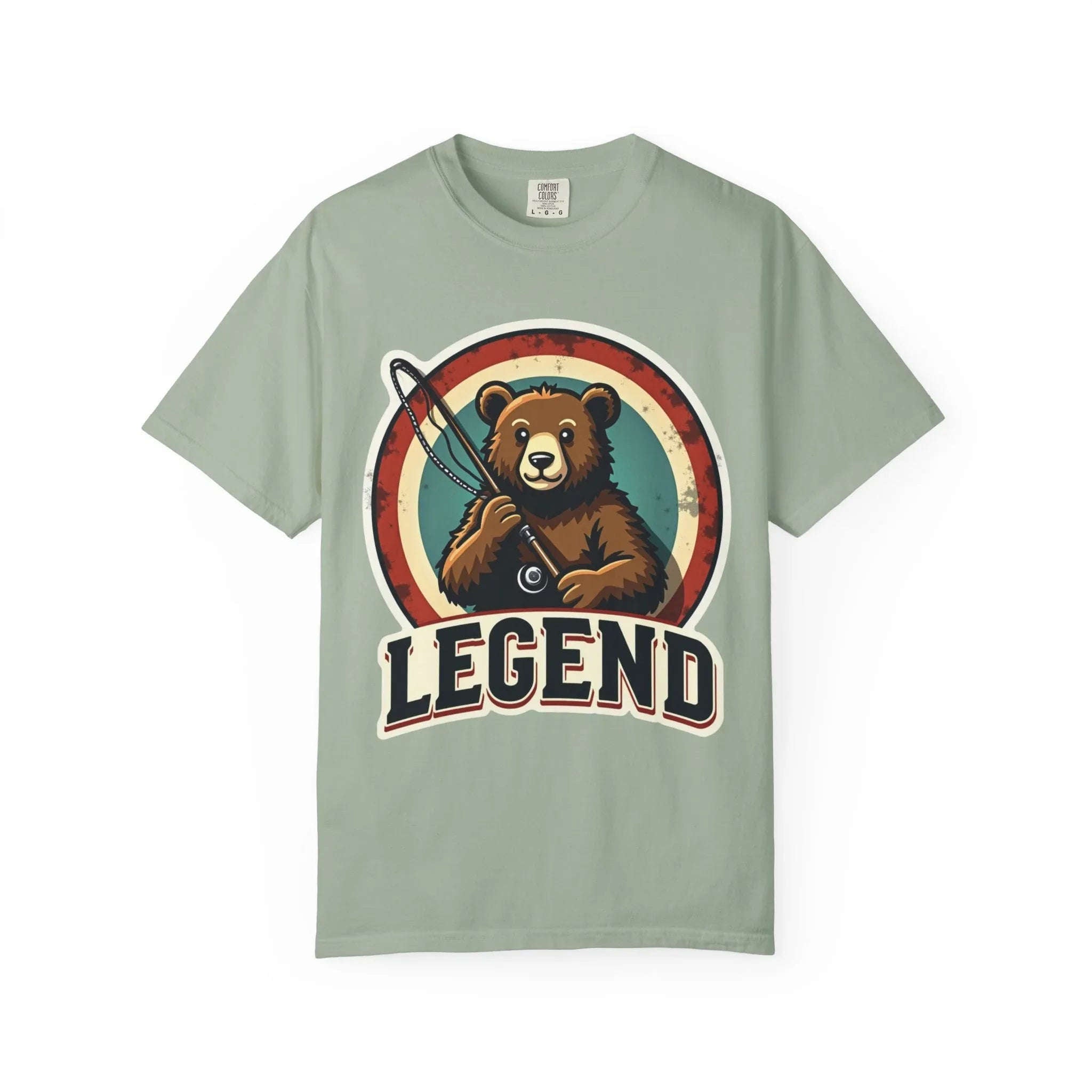 Bear Archer Legend Shirt, Retro Bear Fishing Tee, Vintage Target Graphic T-Shirt, Angler Camping Cabin Outdoors Gift Bay