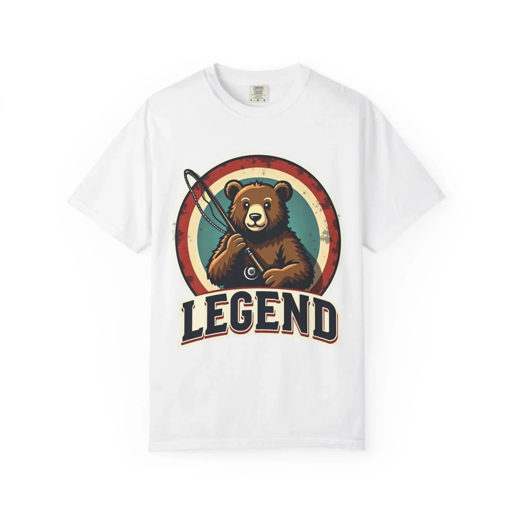 Bear Archer Legend Shirt, Retro Bear Fishing Tee, Vintage Target Graphic T-Shirt, Angler Camping Cabin Outdoors Gift