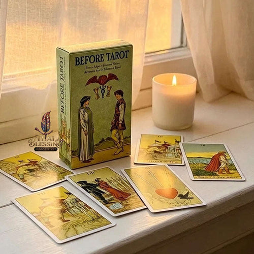 ✨ Before Tarot Deck 78 Tarot Cards: English Visions Mysterious Divination Board Game Cards Game Spiritual Supplies for Tarot Lovers Thai Blessing Co By RURUECHA