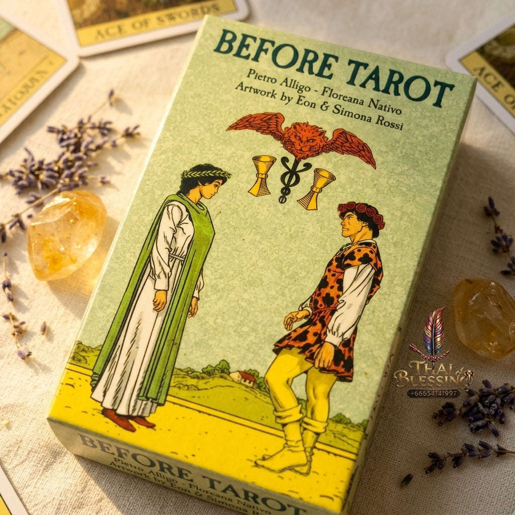 ✨ Before Tarot Deck 78 Tarot Cards: English Visions Mysterious Divination Board Game Cards Game Spiritual Supplies for Tarot Lovers Thai Blessing Co By RURUECHA