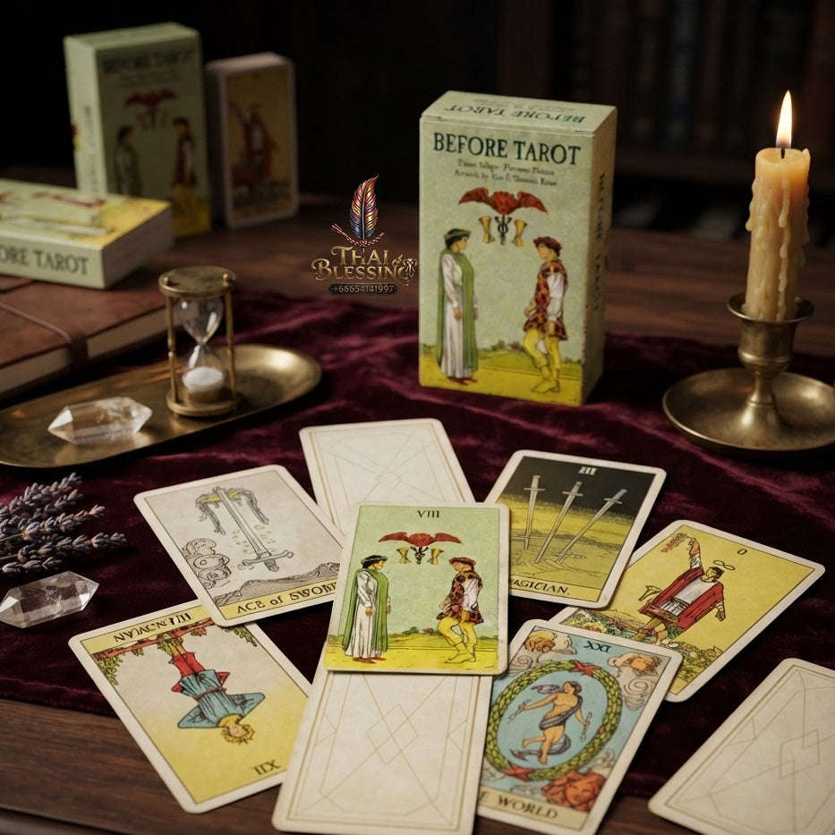 ✨ Before Tarot Deck 78 Tarot Cards: English Visions Mysterious Divination Board Game Cards Game Spiritual Supplies for Tarot Lovers Thai Blessing Co By RURUECHA