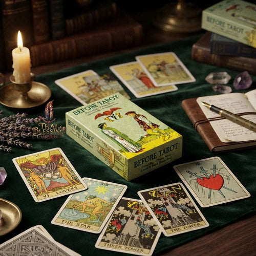 ✨ Before Tarot Deck 78 Tarot Cards: English Visions Mysterious Divination Board Game Cards Game Spiritual Supplies for Tarot Lovers Thai Blessing Co By RURUECHA