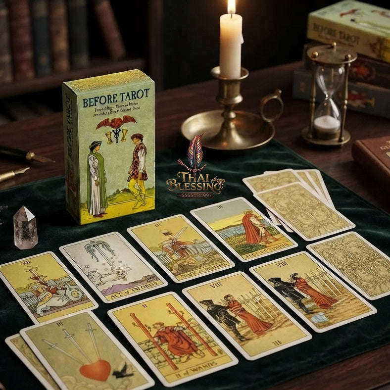✨ Before Tarot Deck 78 Tarot Cards: English Visions Mysterious Divination Board Game Cards Game Spiritual Supplies for Tarot Lovers Thai Blessing Co By RURUECHA