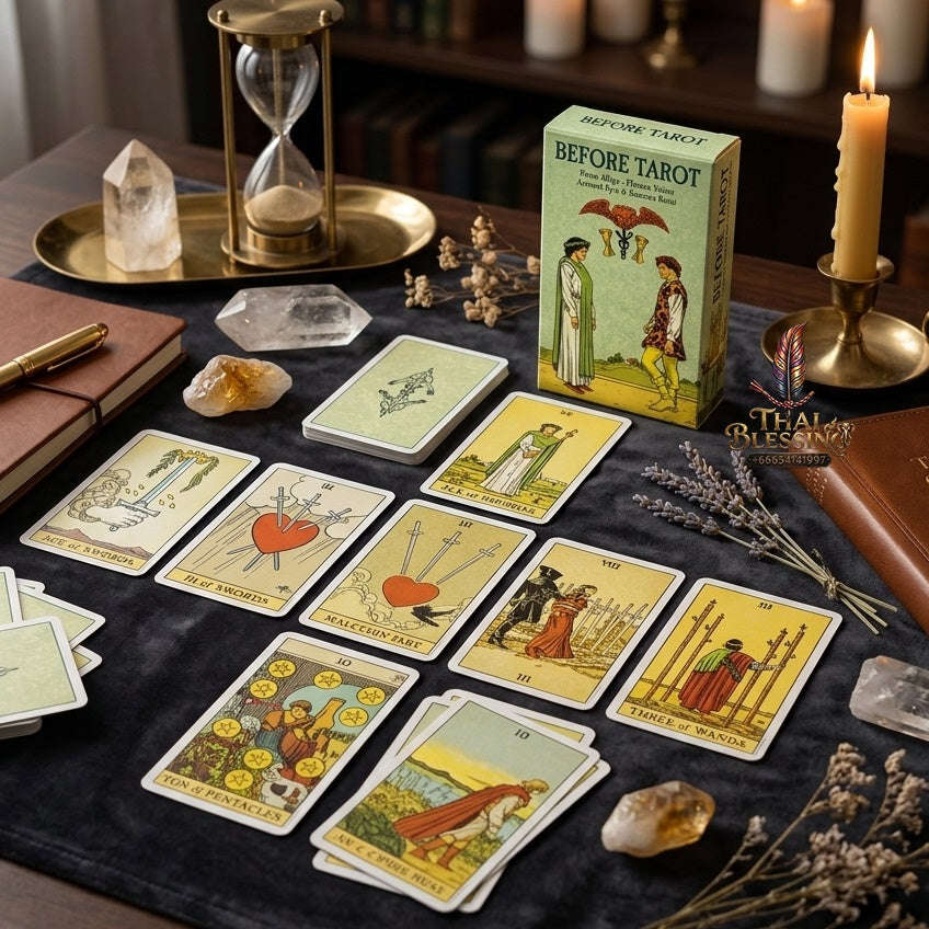 ✨ Before Tarot Deck 78 Tarot Cards: English Visions Mysterious Divination Board Game Cards Game Spiritual Supplies for Tarot Lovers Thai Blessing Co By RURUECHA