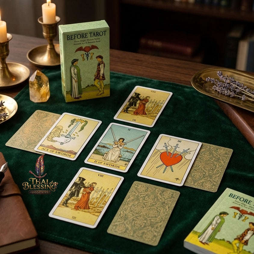 ✨ Before Tarot Deck 78 Tarot Cards: English Visions Mysterious Divination Board Game Cards Game Spiritual Supplies for Tarot Lovers Thai Blessing Co By RURUECHA