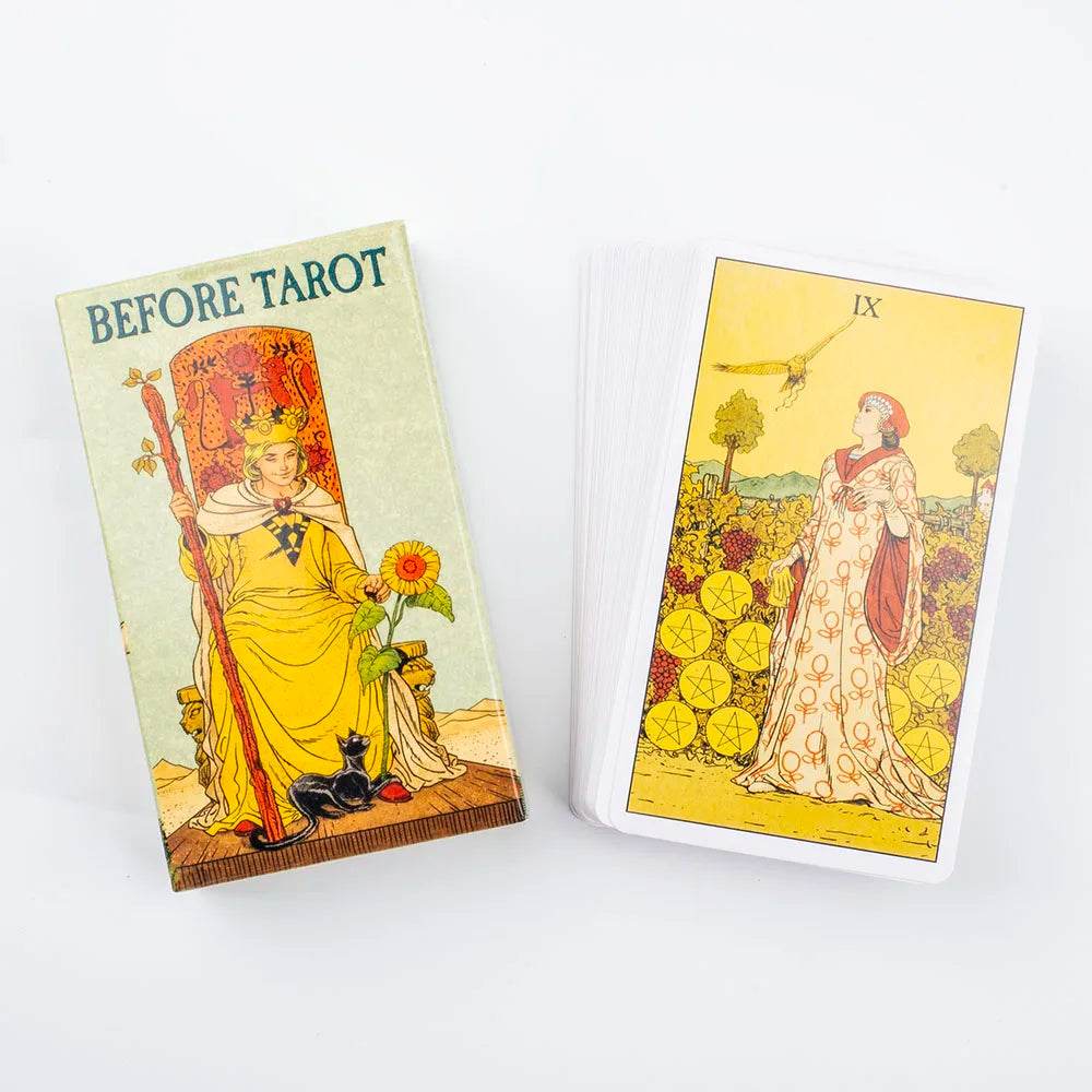 Metal Box Gilded Tarot Cards Deck - Thai Blessing Co Tarot Cards with Paper Guidebook - English Version