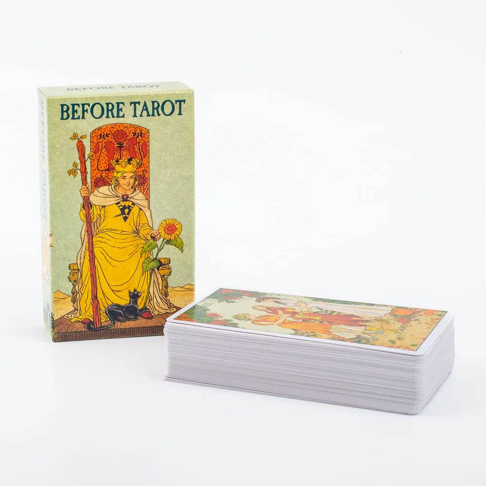 Metal Box Gilded Tarot Cards Deck - Thai Blessing Co Tarot Cards with Paper Guidebook - English Version