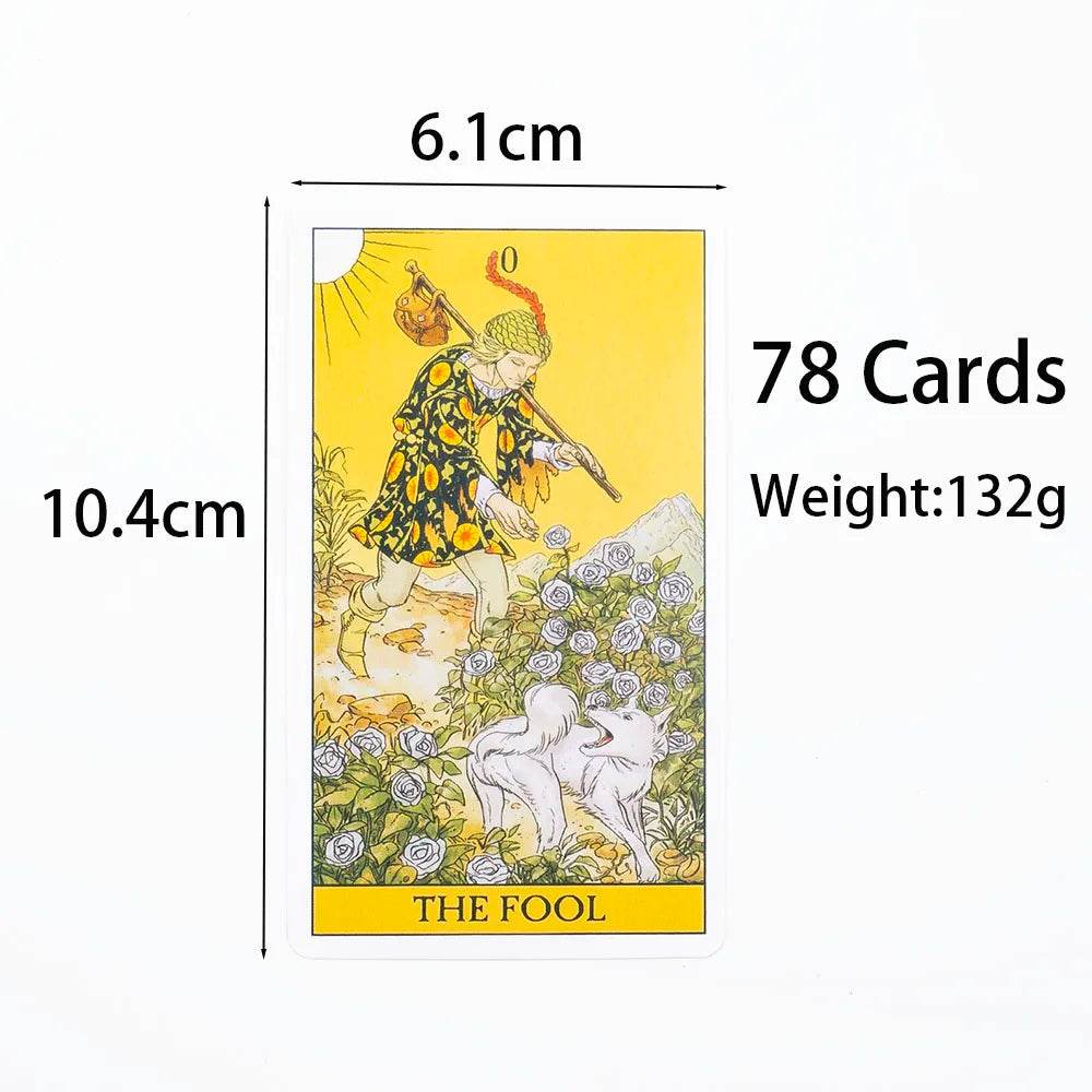 Metal Box Gilded Tarot Cards Deck - Thai Blessing Co Tarot Cards with Paper Guidebook - English Version