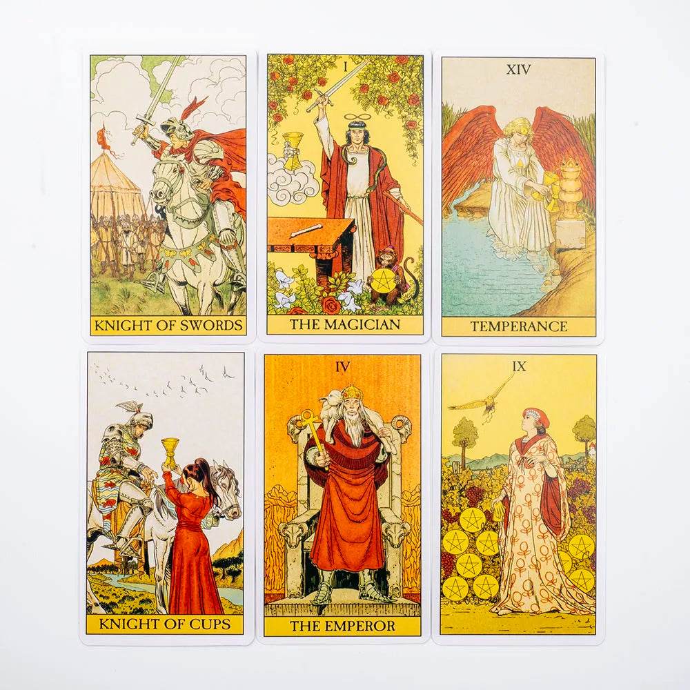 Metal Box Gilded Tarot Cards Deck - Thai Blessing Co Tarot Cards with Paper Guidebook - English Version