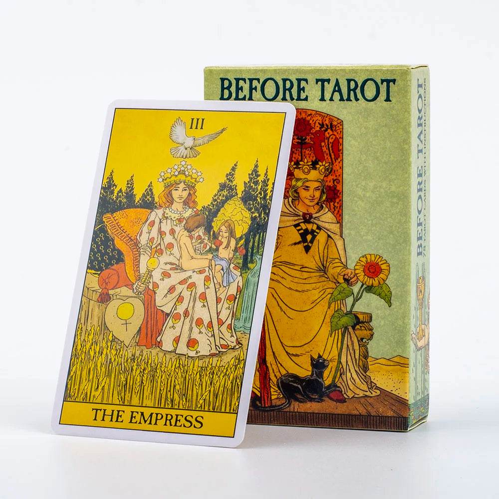 Metal Box Gilded Tarot Cards Deck - Thai Blessing Co Tarot Cards with Paper Guidebook - English Version