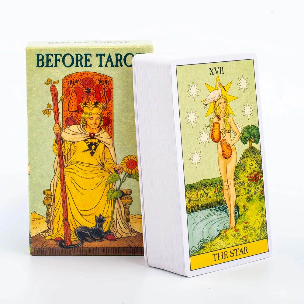 Metal Box Gilded Tarot Cards Deck - Thai Blessing Co Tarot Cards with Paper Guidebook - English Version