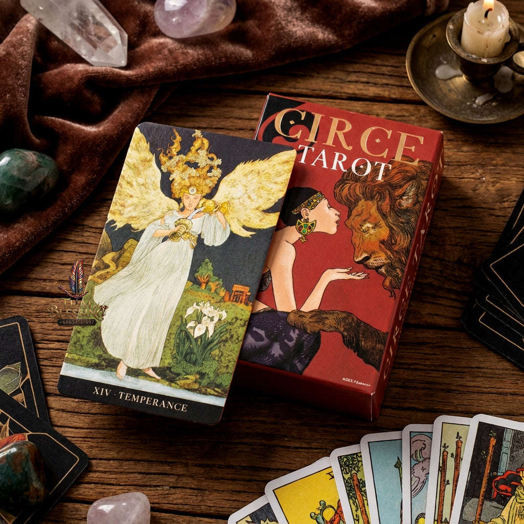 Best Rider-Waite Tarot Deck for Beginners - 78-Card Classic Tarot Cards Set with Guidebook | Top Rated Fortune Telling & Tabletop Divination Spiritual Art Collectible Thai Blessing Co By RURUECHA