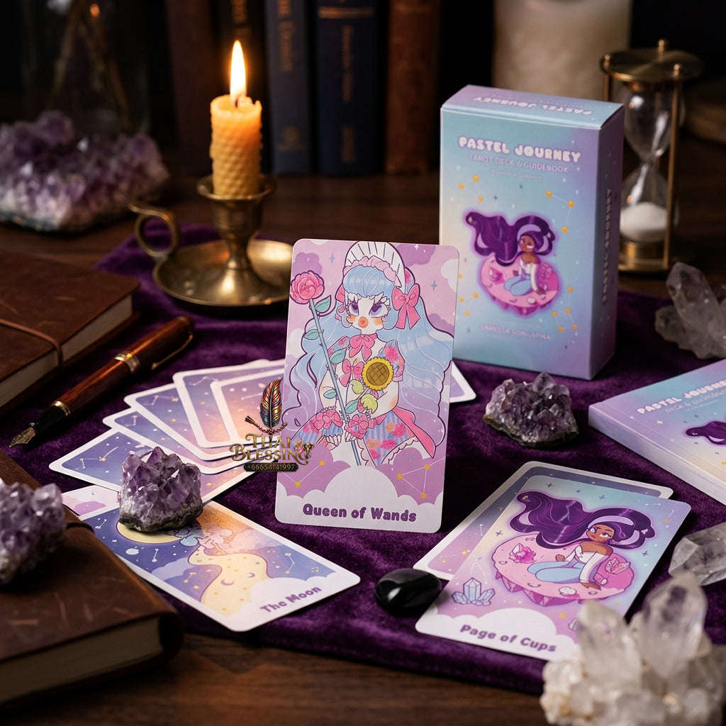 Best Rider-Waite Tarot Deck for Beginners - 78-Card Classic Tarot Cards Set with Guidebook | Top Rated Fortune Telling & Tabletop Divination Spiritual Art Collectible Thai Blessing Co By RURUECHA