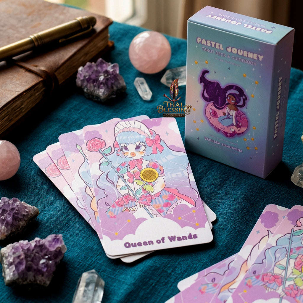 Best Rider-Waite Tarot Deck for Beginners - 78-Card Classic Tarot Cards Set with Guidebook | Top Rated Fortune Telling & Tabletop Divination Spiritual Art Collectible Thai Blessing Co By RURUECHA