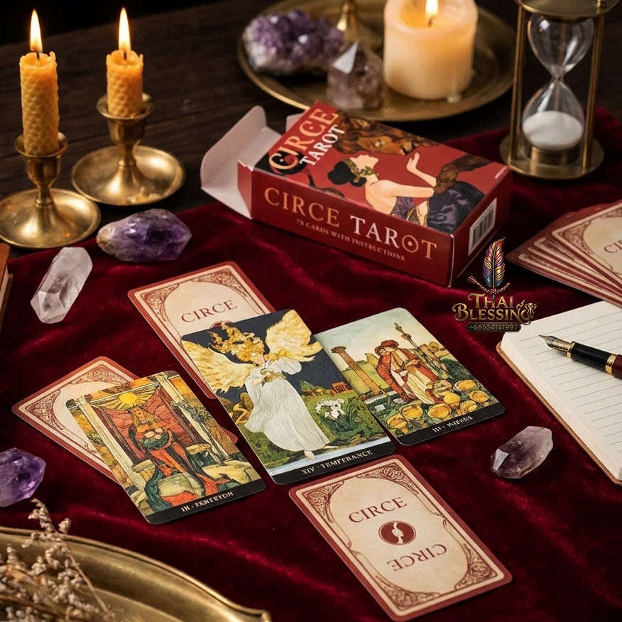 Best Rider-Waite Tarot Deck for Beginners - 78-Card Classic Tarot Cards Set with Guidebook | Top Rated Fortune Telling & Tabletop Divination Spiritual Art Collectible Thai Blessing Co By RURUECHA