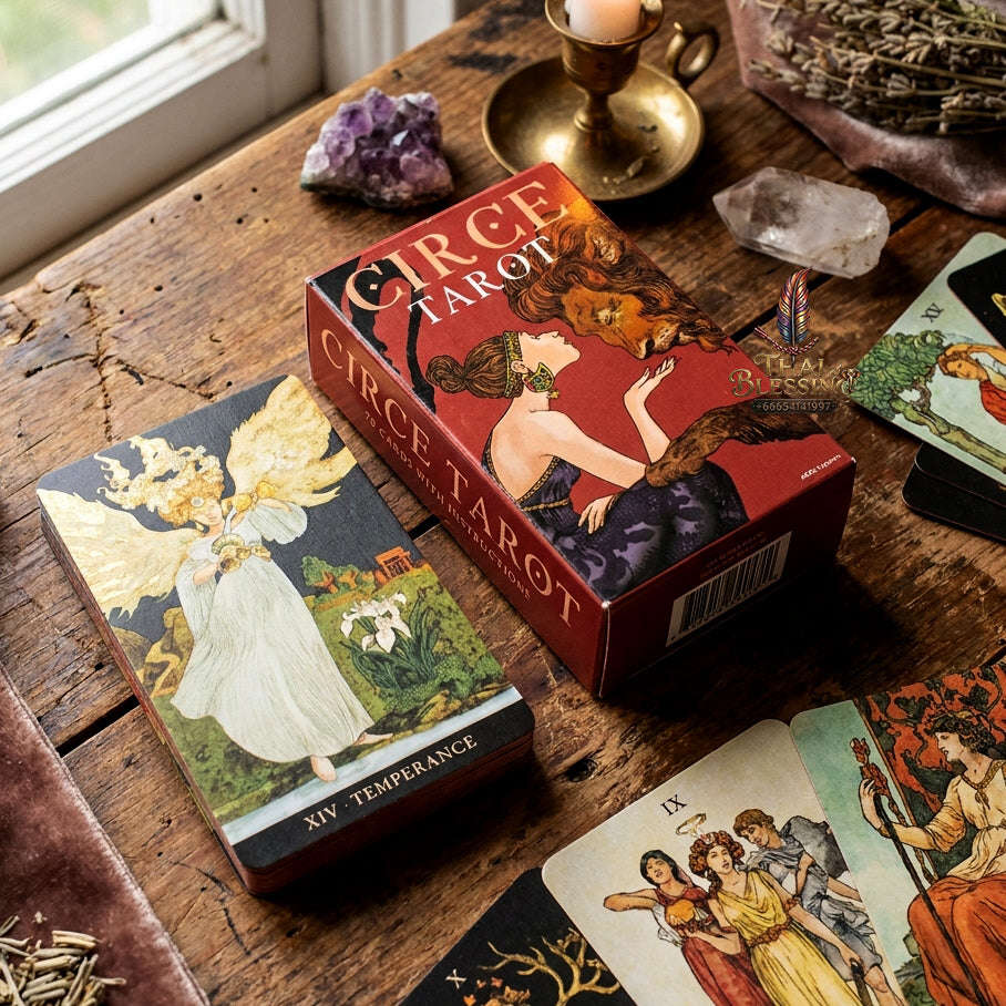 Best Rider-Waite Tarot Deck for Beginners - 78-Card Classic Tarot Cards Set with Guidebook | Top Rated Fortune Telling & Tabletop Divination Spiritual Art Collectible Thai Blessing Co By RURUECHA