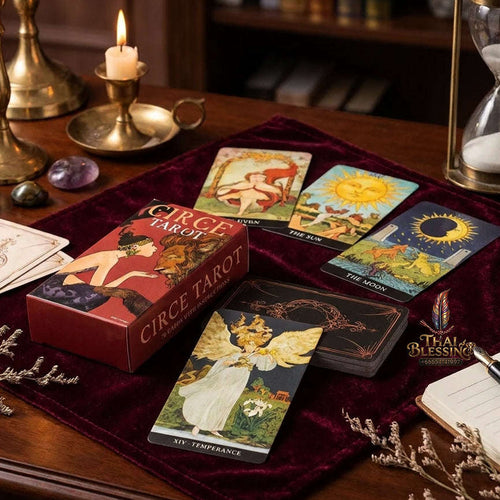 Best Rider-Waite Tarot Deck for Beginners - 78-Card Classic Tarot Cards Set with Guidebook | Top Rated Fortune Telling & Tabletop Divination Spiritual Art Collectible Thai Blessing Co By RURUECHA