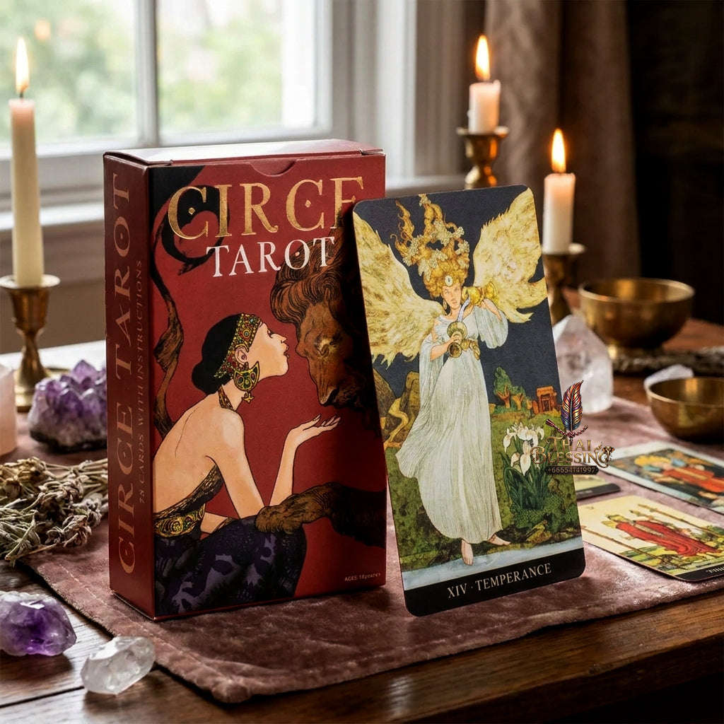 Best Rider-Waite Tarot Deck for Beginners - 78-Card Classic Tarot Cards Set with Guidebook | Top Rated Fortune Telling & Tabletop Divination Spiritual Art Collectible Thai Blessing Co By RURUECHA