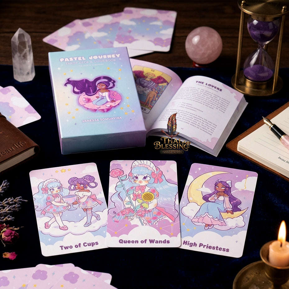 Best Rider-Waite Tarot Deck for Beginners - 78-Card Classic Tarot Cards Set with Guidebook | Top Rated Fortune Telling & Tabletop Divination Spiritual Art Collectible Thai Blessing Co By RURUECHA