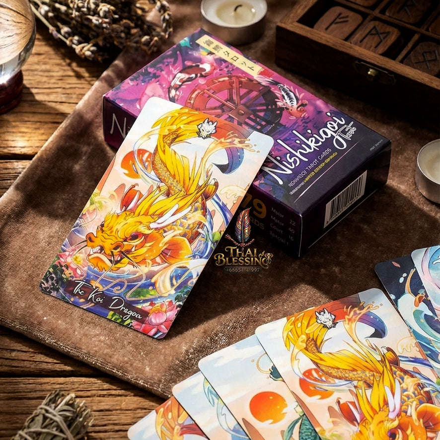 Best Rider-Waite Tarot Deck for Beginners - 78-Card Classic Tarot Cards Set with Guidebook | Top Rated Fortune Telling & Tabletop Divination Spiritual Art Collectible Thai Blessing Co By RURUECHA