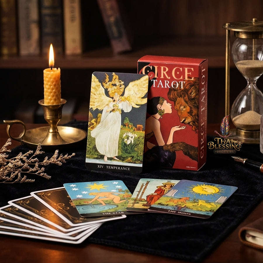 Best Rider-Waite Tarot Deck for Beginners - 78-Card Classic Tarot Cards Set with Guidebook | Top Rated Fortune Telling & Tabletop Divination Spiritual Art Collectible Thai Blessing Co By RURUECHA