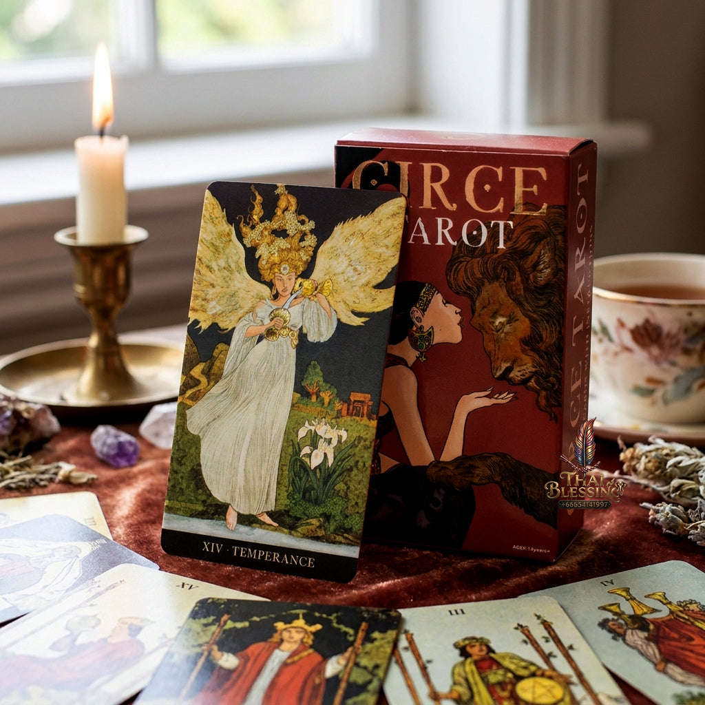 Best Rider-Waite Tarot Deck for Beginners - 78-Card Classic Tarot Cards Set with Guidebook | Top Rated Fortune Telling & Tabletop Divination Spiritual Art Collectible Thai Blessing Co By RURUECHA