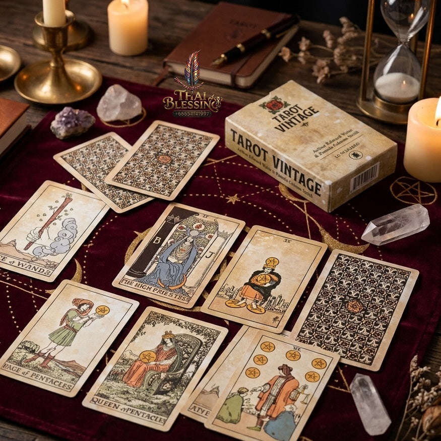 ✨ Big Size 12x7cm Vintage Tarot Cards: 78 Rider Deck Oracle English Visions Divination Edition Board & Family Party Game