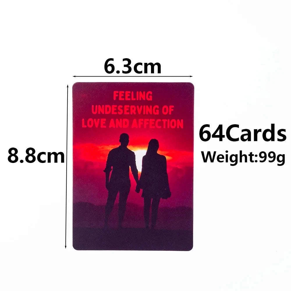 🃏 Blocks to Love Oracle Card Deck – 64 Cards for Soulmate and Relationship Guidance