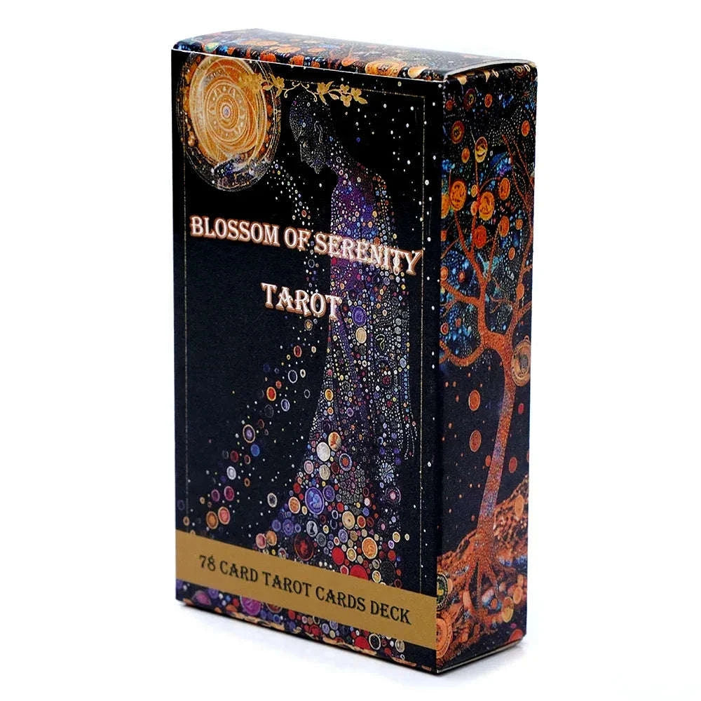 🌸 Blossom of Serenity Tarot Deck – 78 Custom Tarot Cards | 10.3 x 6 cm | Oracle Cards & Board Game Edition