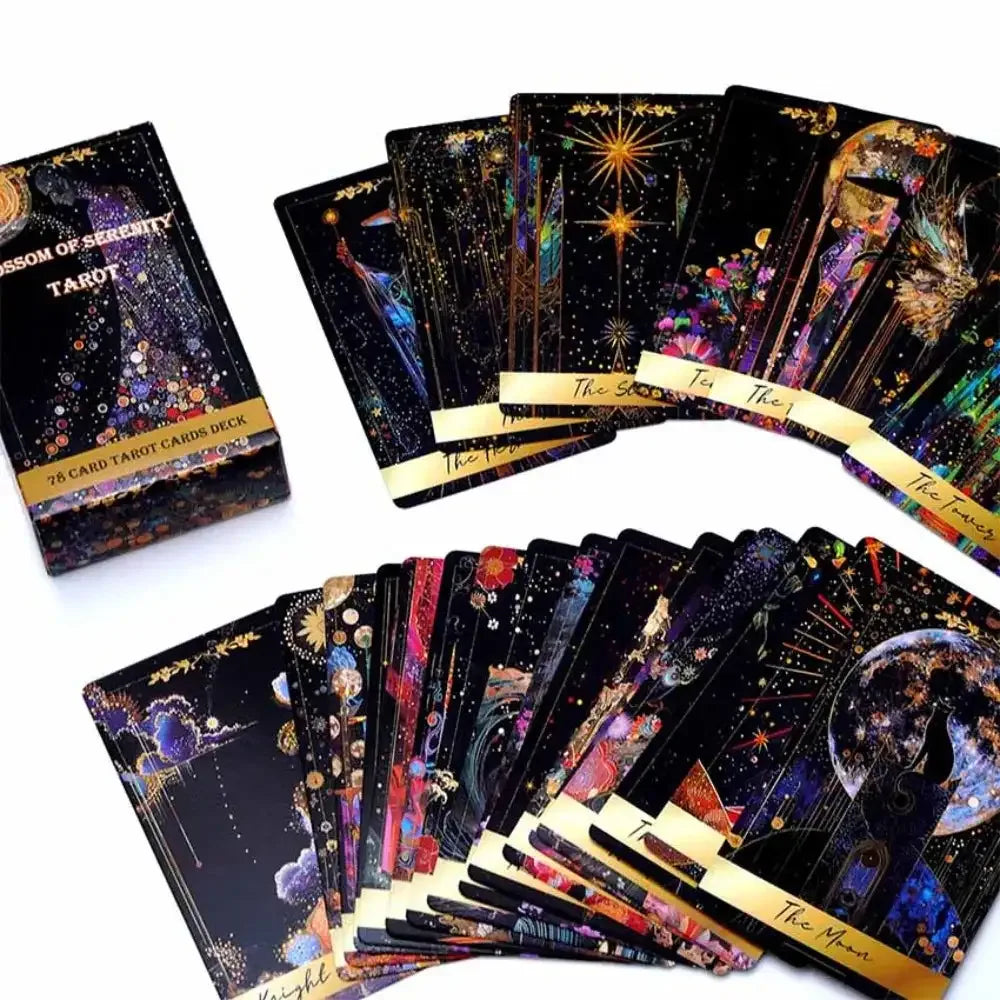 Blossom of Serenity Tarot Deck – 78 Pcs Tarot Cards | Compact 10.3 x 6 cm | Floral-Inspired, Calming Tarot for Intuitive Growth Default Title