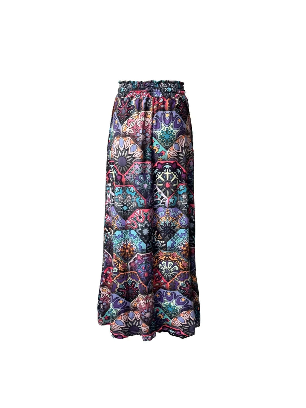 Bohemian High Waist Skirt - 3D Digital Print for Spring/Summer Fashion