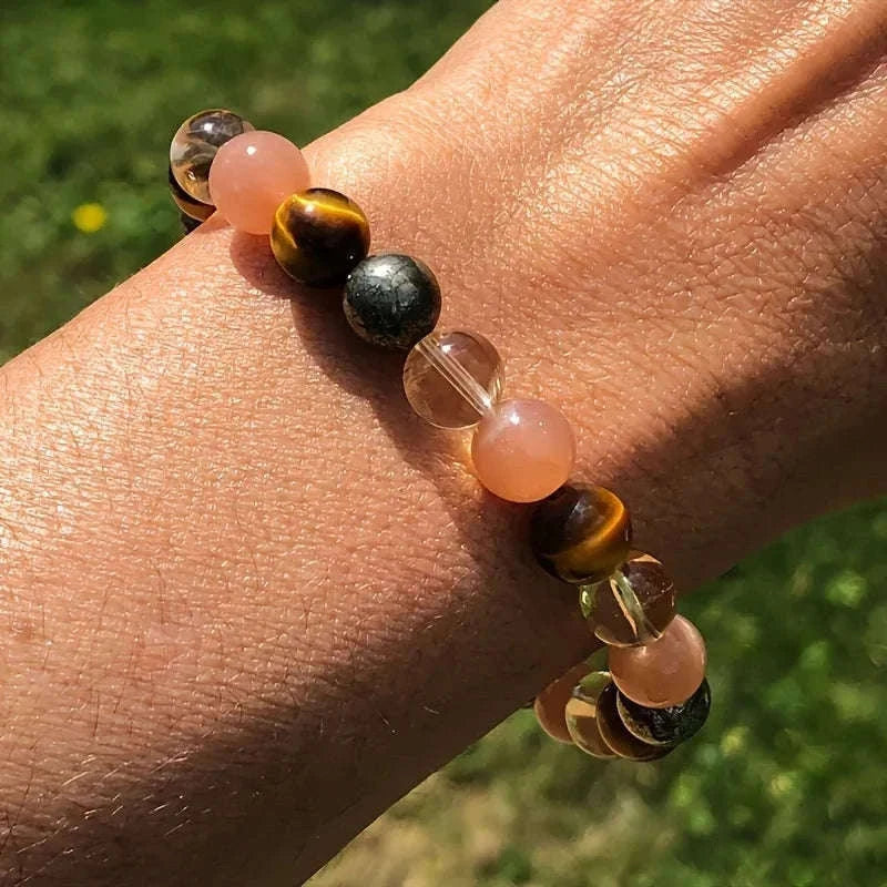 ✨ Boho Multicolor Stone Bead Patchwork Bracelet – Perfect Jewelry Gift for Free-Spirited Style