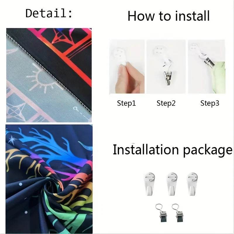 Teal Mandala Tapestry Wall Hanging - Artistic Boho Mandala Art Pattern Decor