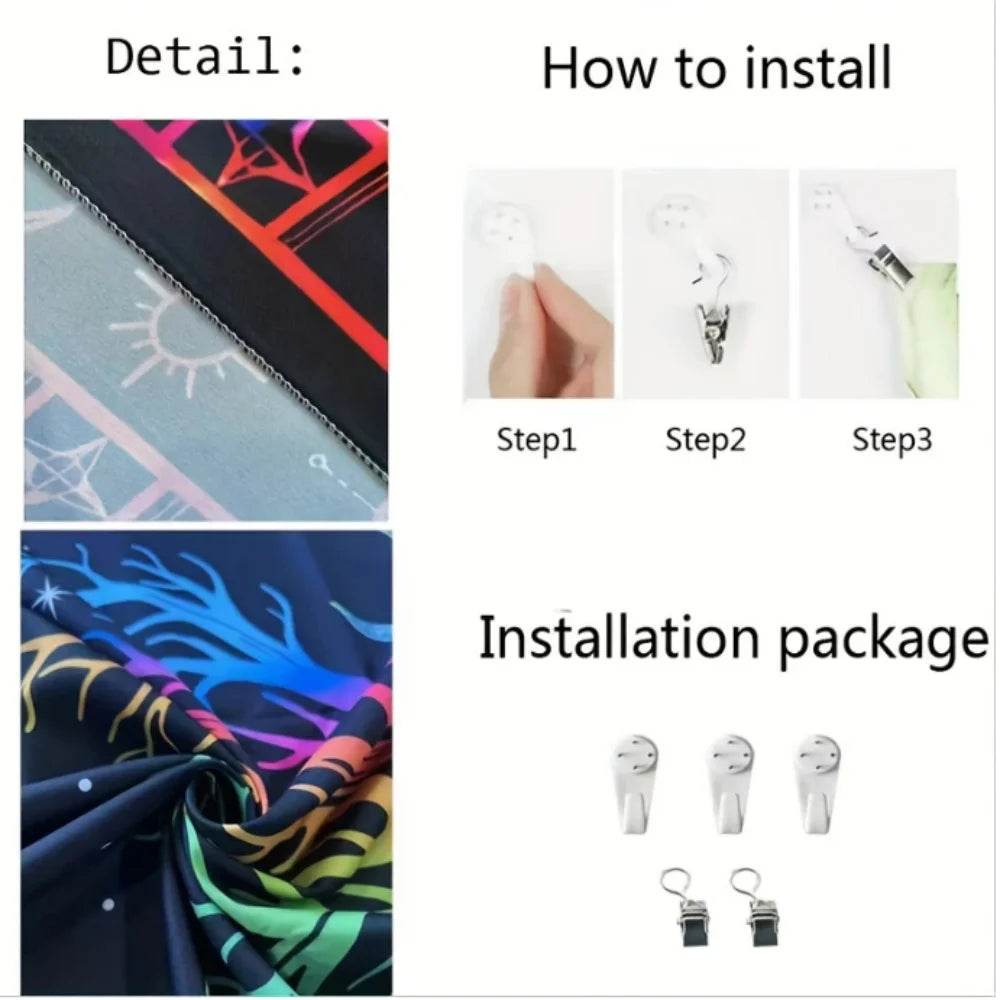 UV Neon Bohemian Decor for a Tranquil Meditation Room Vibe