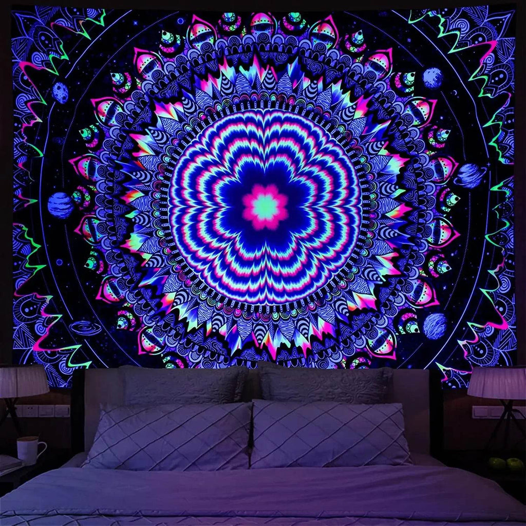 UV Neon Bohemian Decor for a Tranquil Meditation Room Vibe YJW-WH-577