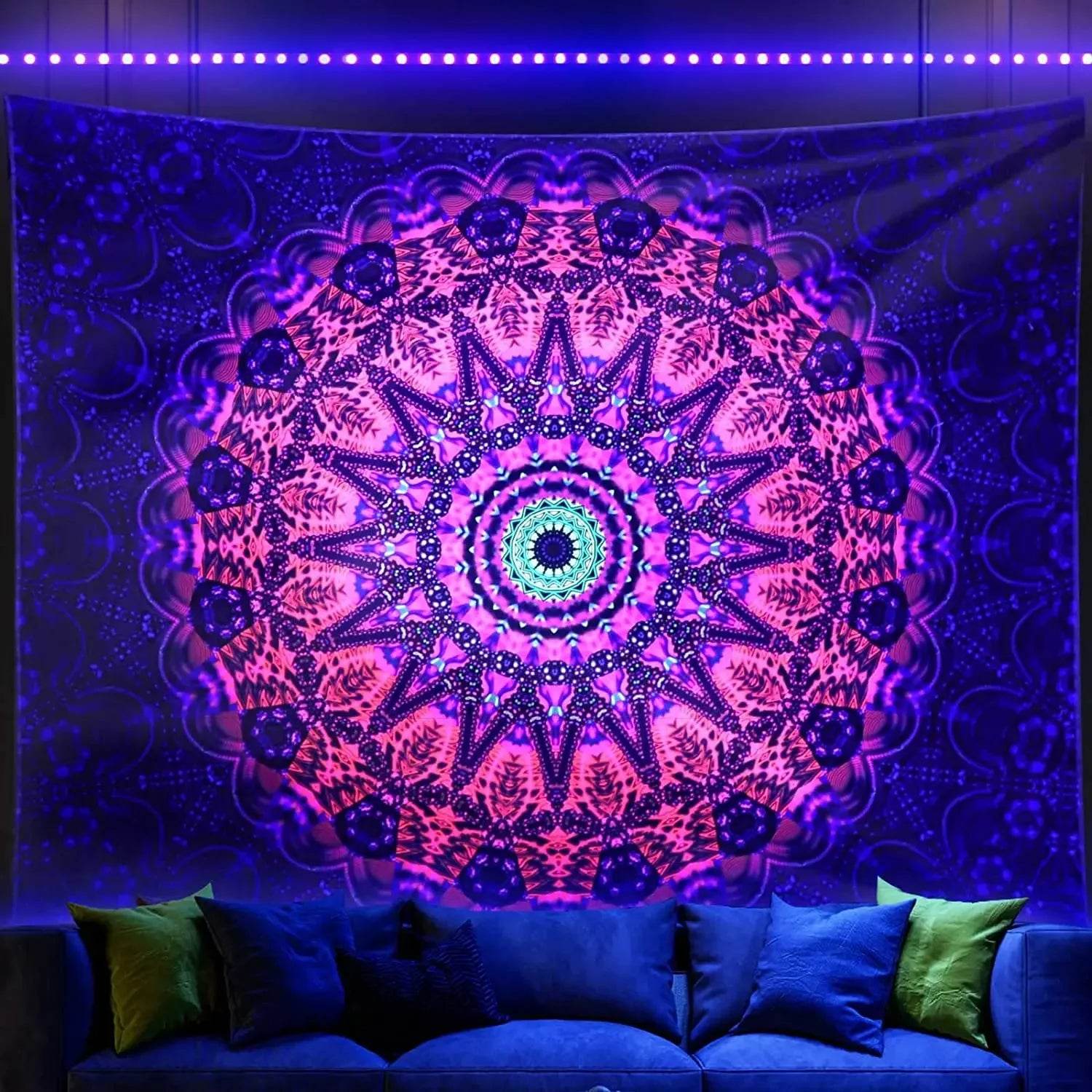 UV Neon Bohemian Decor for a Tranquil Meditation Room Vibe YJW-WH-578