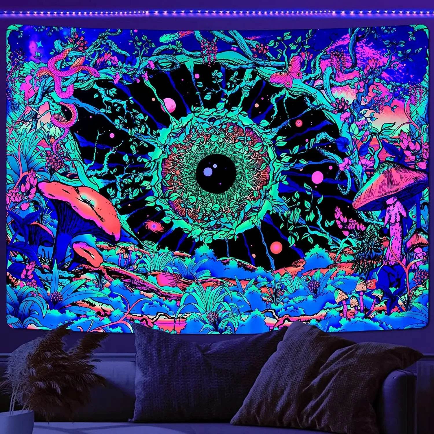 UV Neon Bohemian Decor for a Tranquil Meditation Room Vibe YJW-WH-580