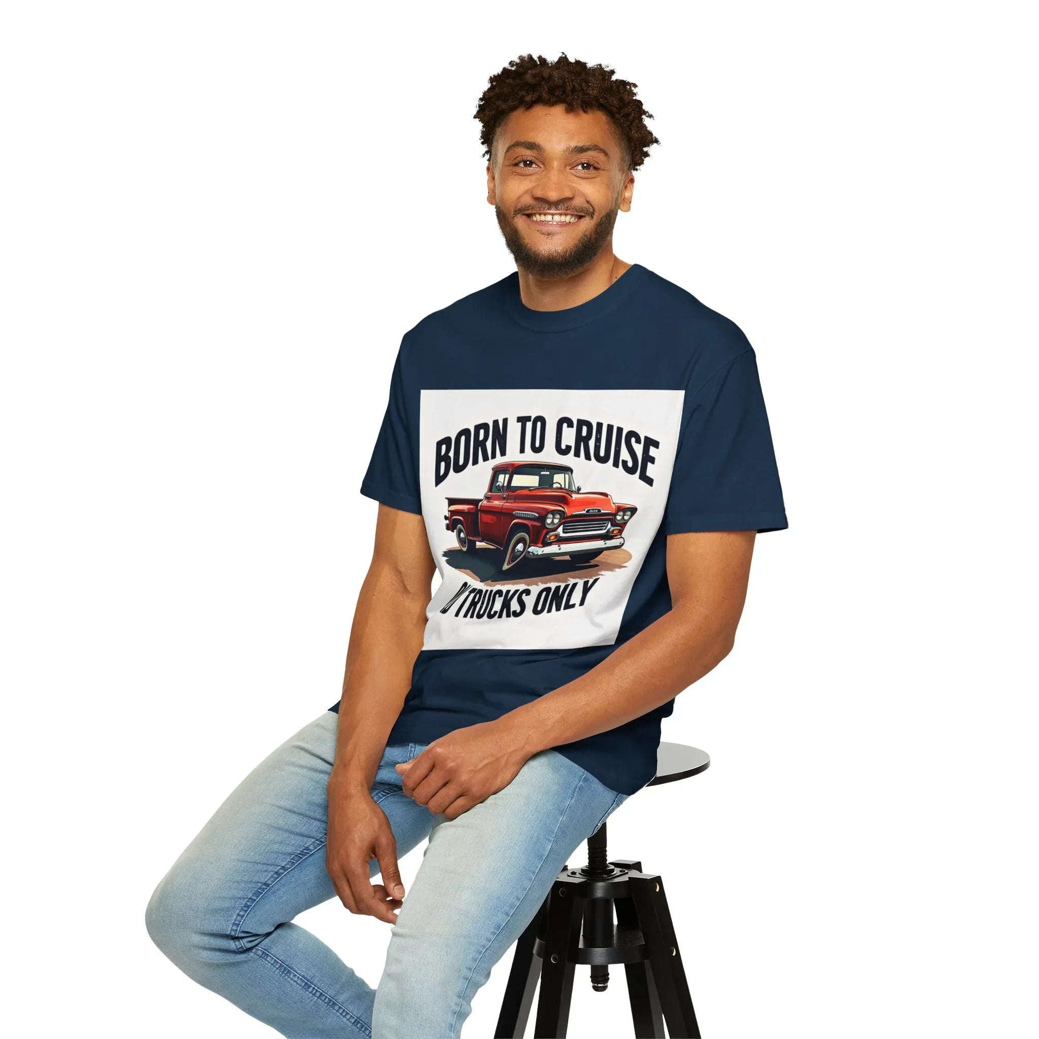 Born to Cruise Old Trucks Only Shirt, Vintage Red Pickup Truck Tee, Classic Truck Graphic T-Shirt, Car Show Car Meet Garage Gift