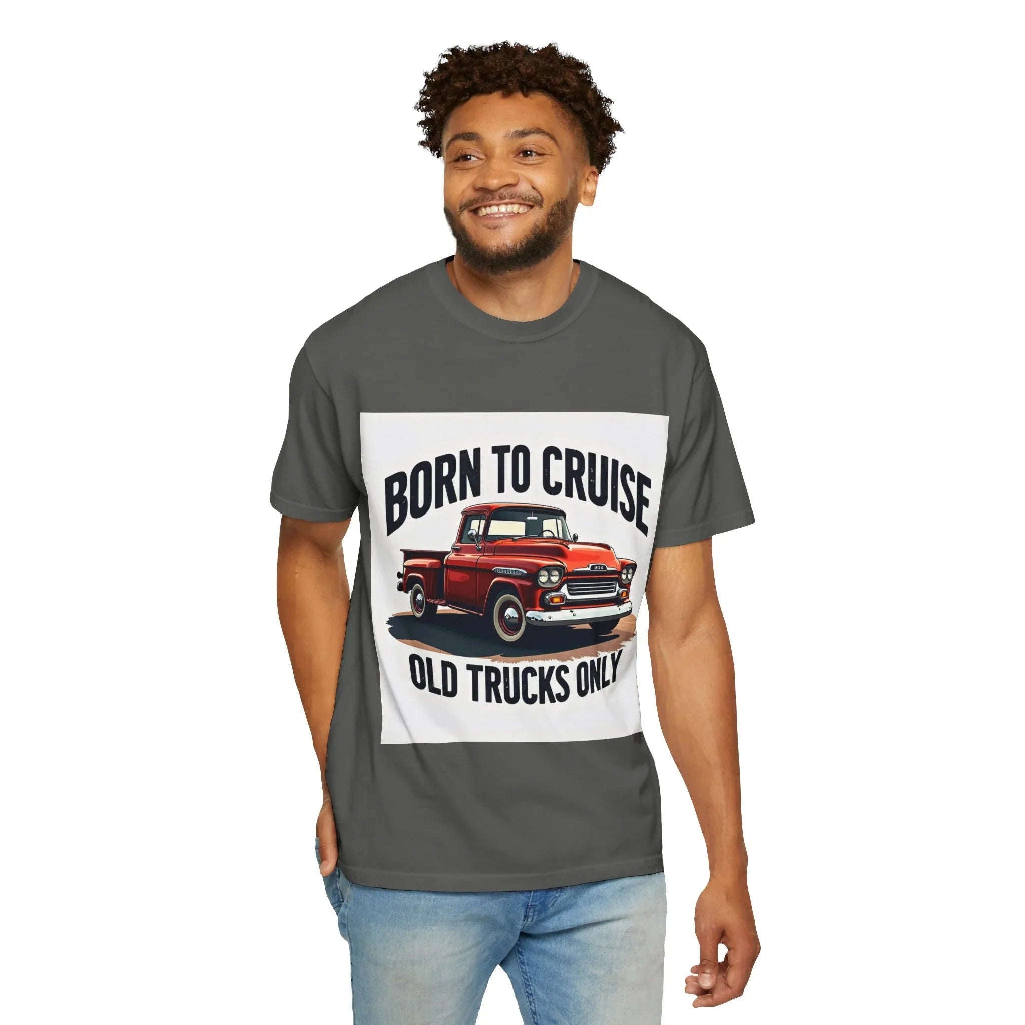 Born to Cruise Old Trucks Only Shirt, Vintage Red Pickup Truck Tee, Classic Truck Graphic T-Shirt, Car Show Car Meet Garage Gift Pepper