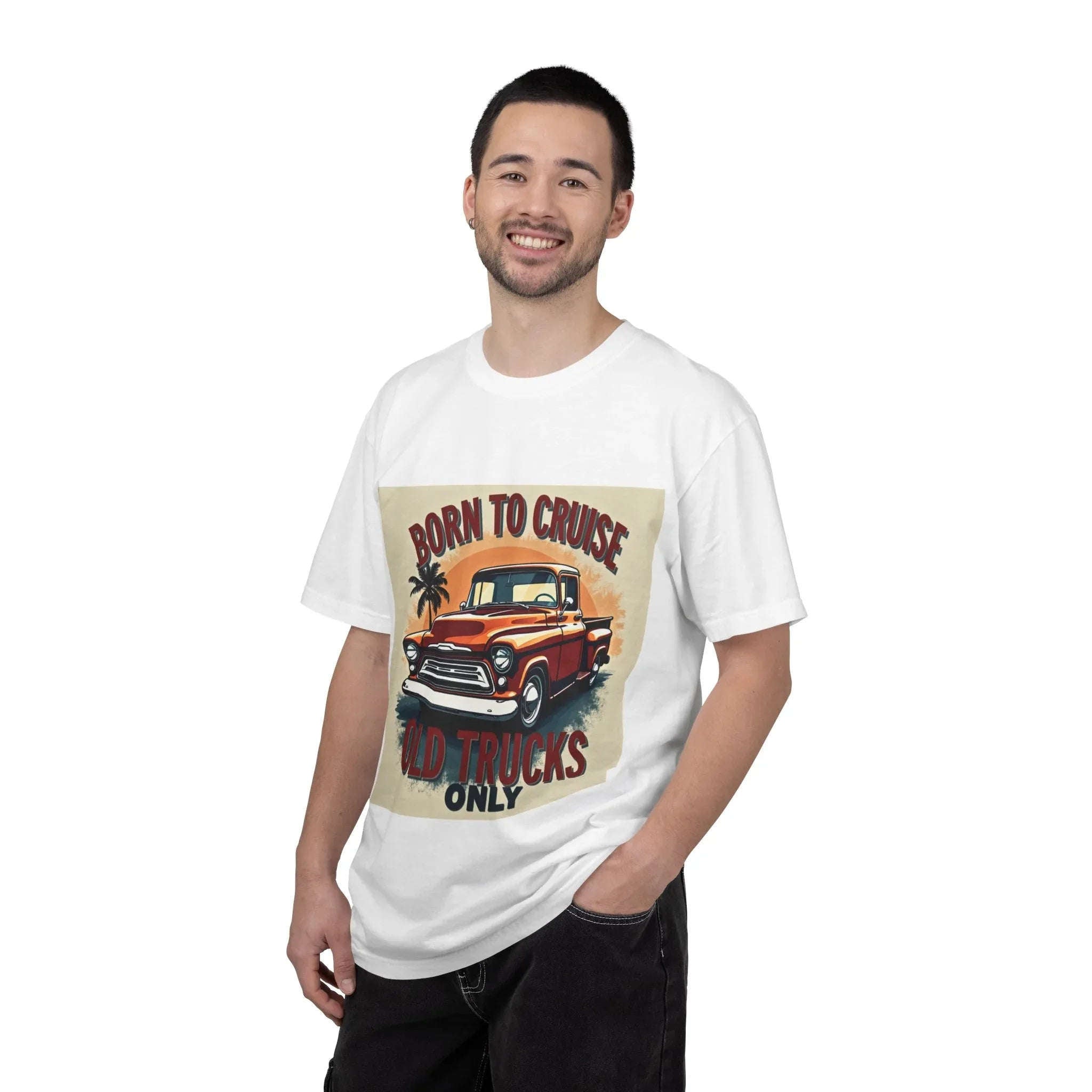 Born to Cruise Vintage Truck Shirt, Old Trucks Only Classic Pickup Tee, Retro Palm Sunset T-Shirt, Car Meet Garage Gift