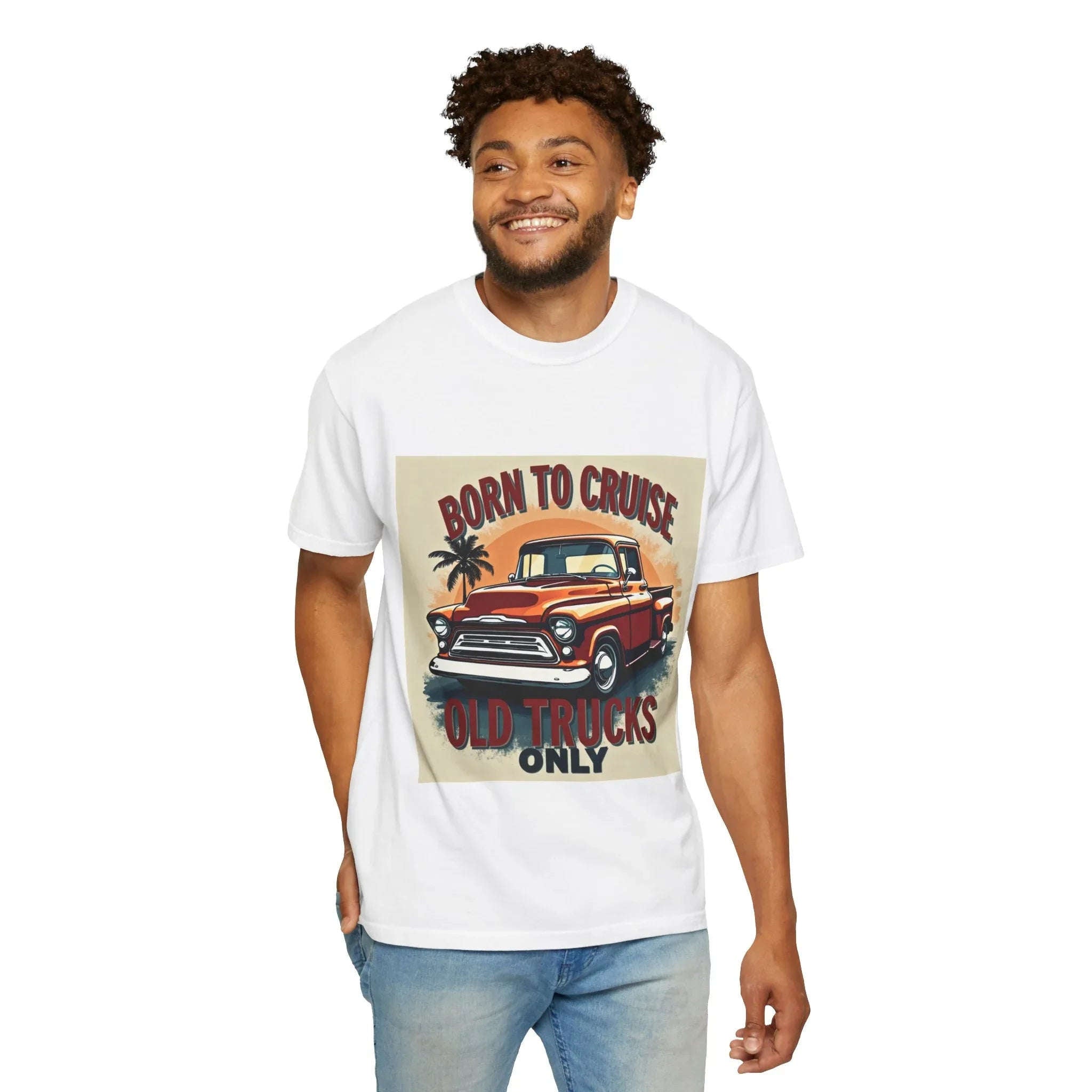 Born to Cruise Vintage Truck Shirt, Old Trucks Only Classic Pickup Tee, Retro Palm Sunset T-Shirt, Car Meet Garage Gift