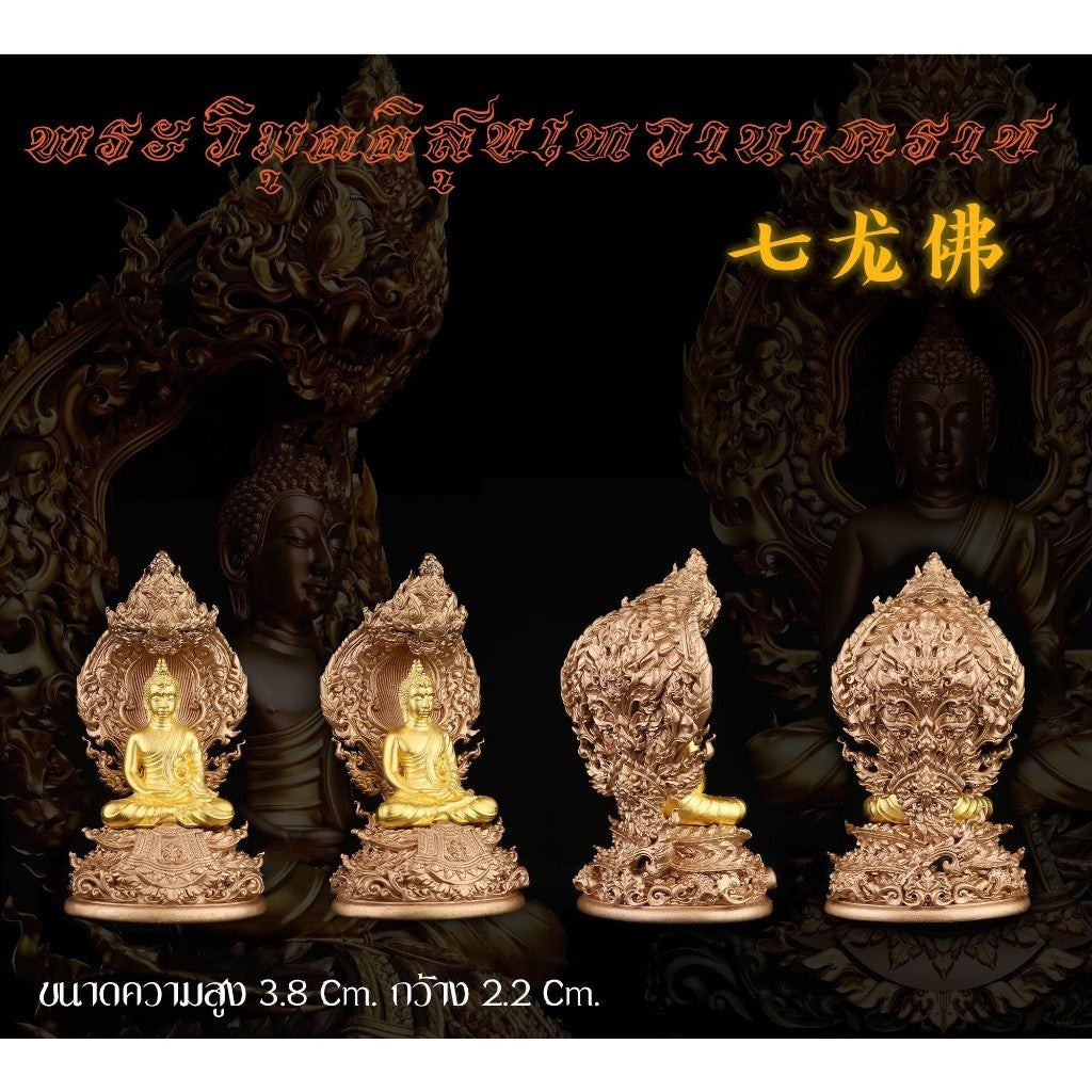 Buddhist protection amulet Thailand featuring ornate design with intricate golden details and traditional symbols